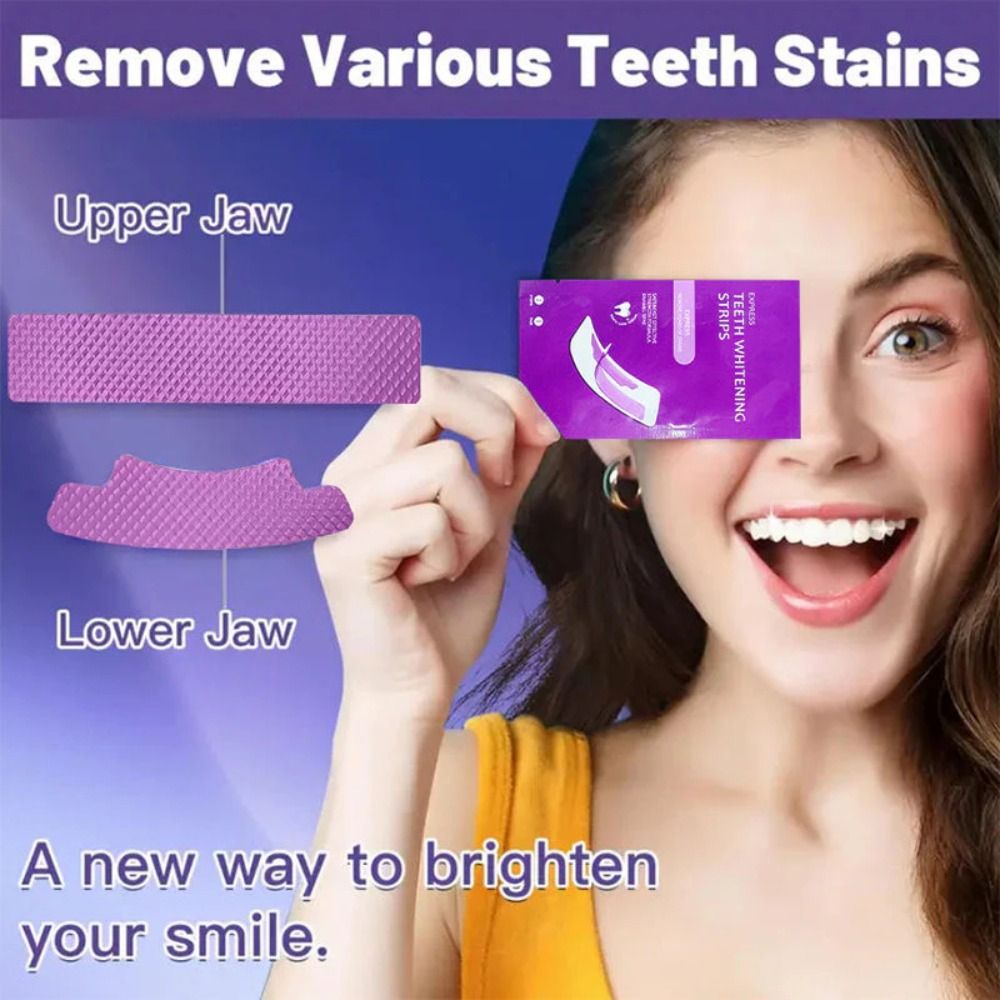 Teeth Whitening Strips - Strisce Sbiancanti 7D Viola, Strisce per