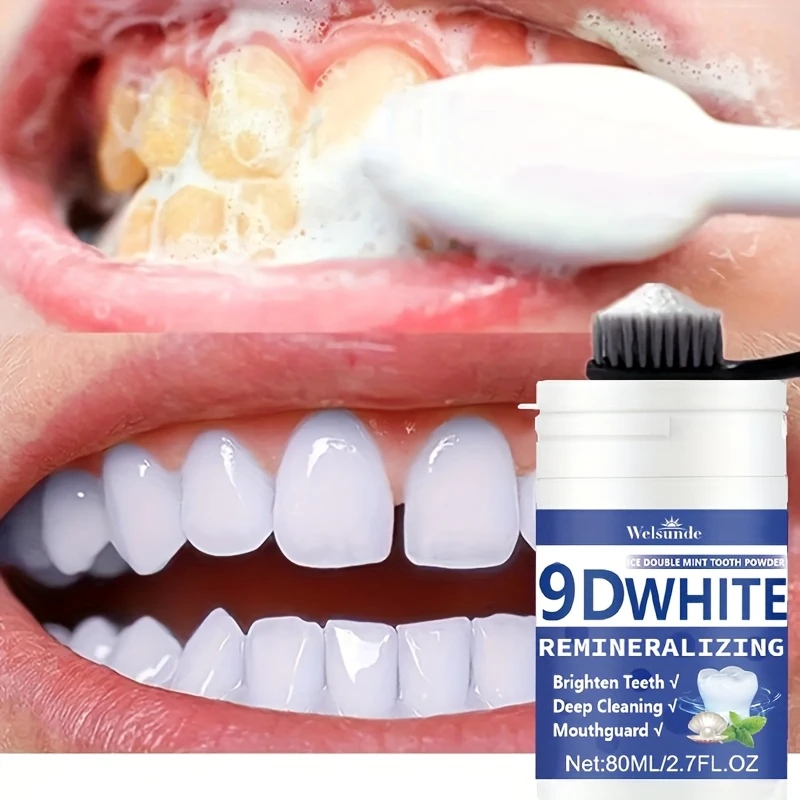 Teeth Whitening Ingredients - Polvere Dentifricia Remineralizzante 9D con Idrossiapatite,