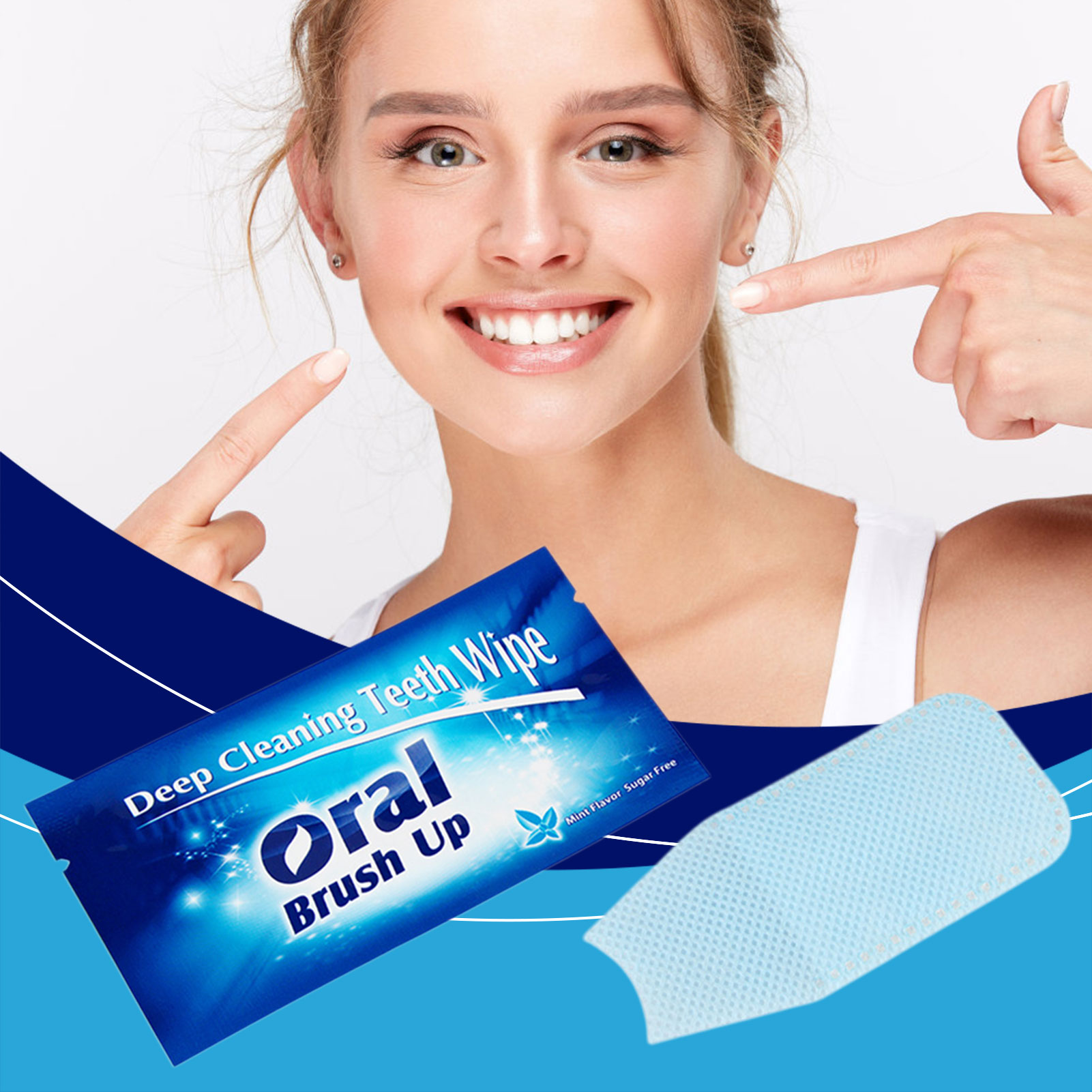 Teeth Whitening Quick - Manicotto per le dita Salvietta dentale