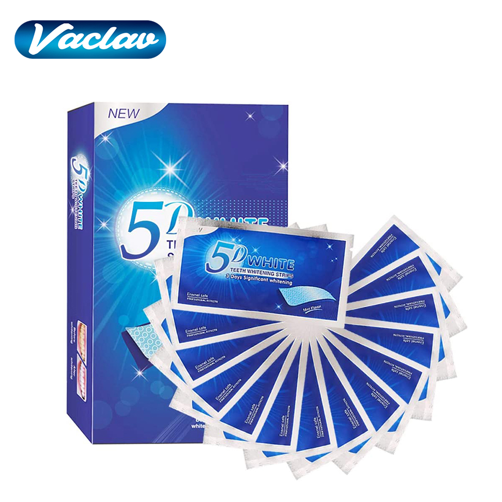 Teeth Whitening Strips - Strisce Sbiancanti 5D per Denti, Gel