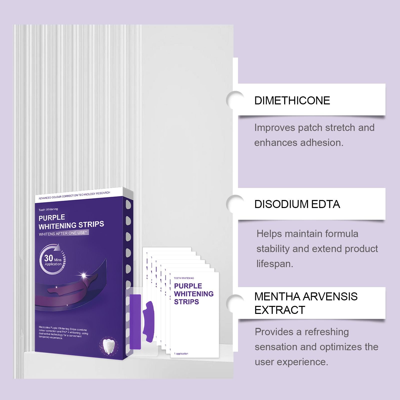 Strisce sbiancanti viola per d - Teeth Whitening Ingredients recensione e prezzo